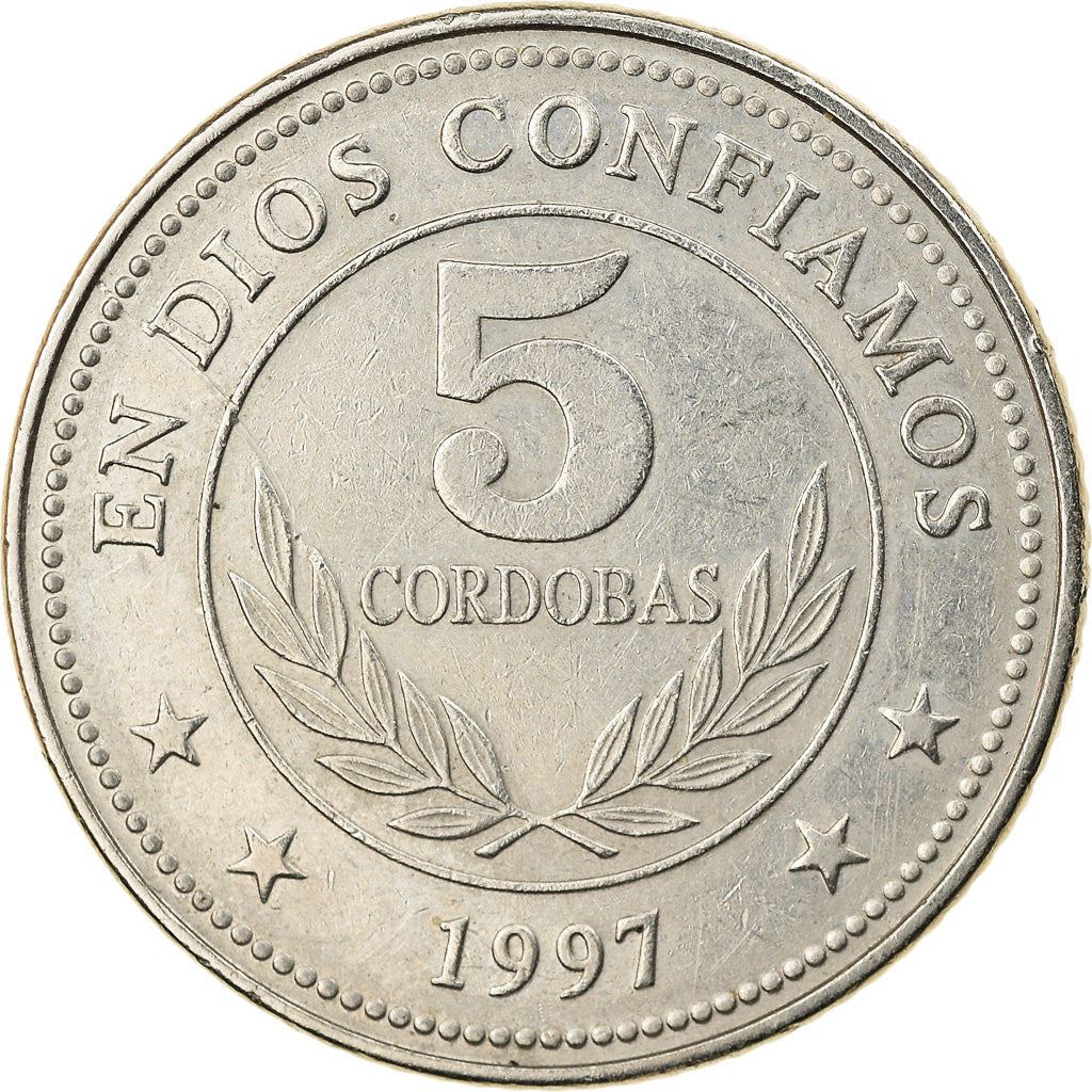 Moneda de 5 Córdobas de Nicaragua  | KM90 | 1997 - 2000