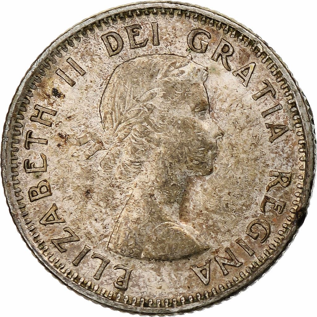 Canada | 10 Cents Coin | Silver | 1st portrait | KM:51 | 1953-1964