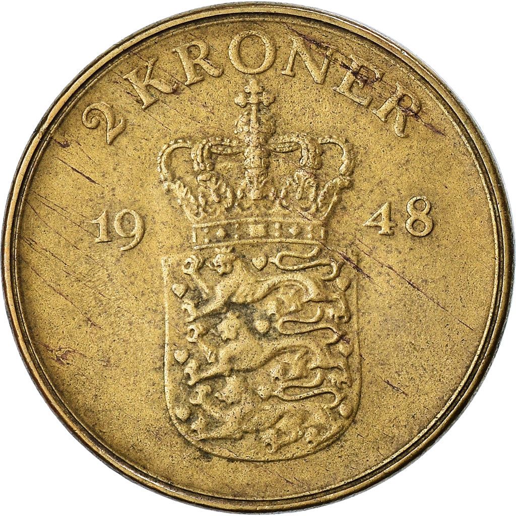 Denmark | 2 Kroner Coin | Frederik IX | Km:838 | 1947 - 1959