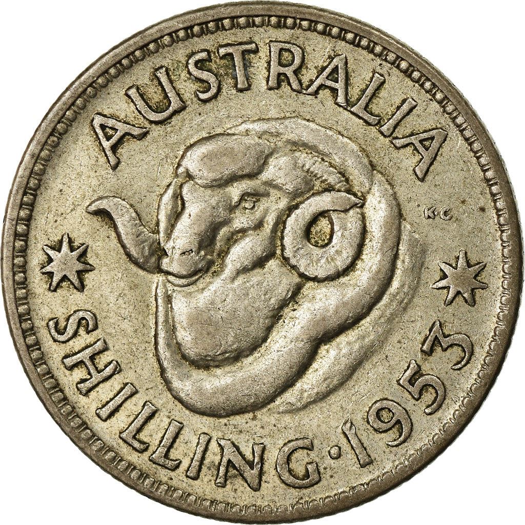 Australia | 1 Shilling Coin | Ram | Km:53 | 1953 - 1954