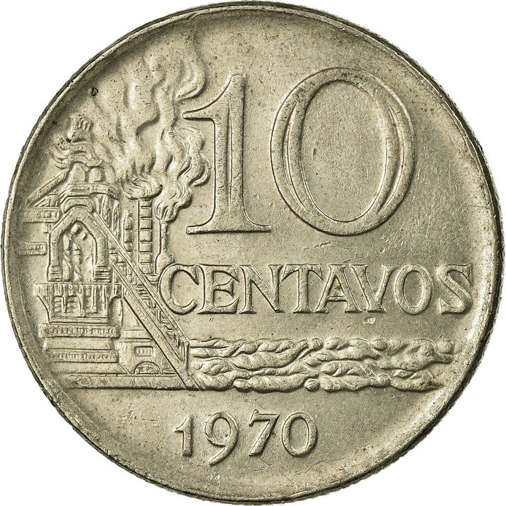 Brazil | 10 Centavos Coin | Effigy | Km:578 | 1967 - 1970