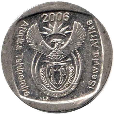 South Africa 1 Rand Afurika Tshipembe - iSewula Afrika Coin KM490 2006 - 2018
