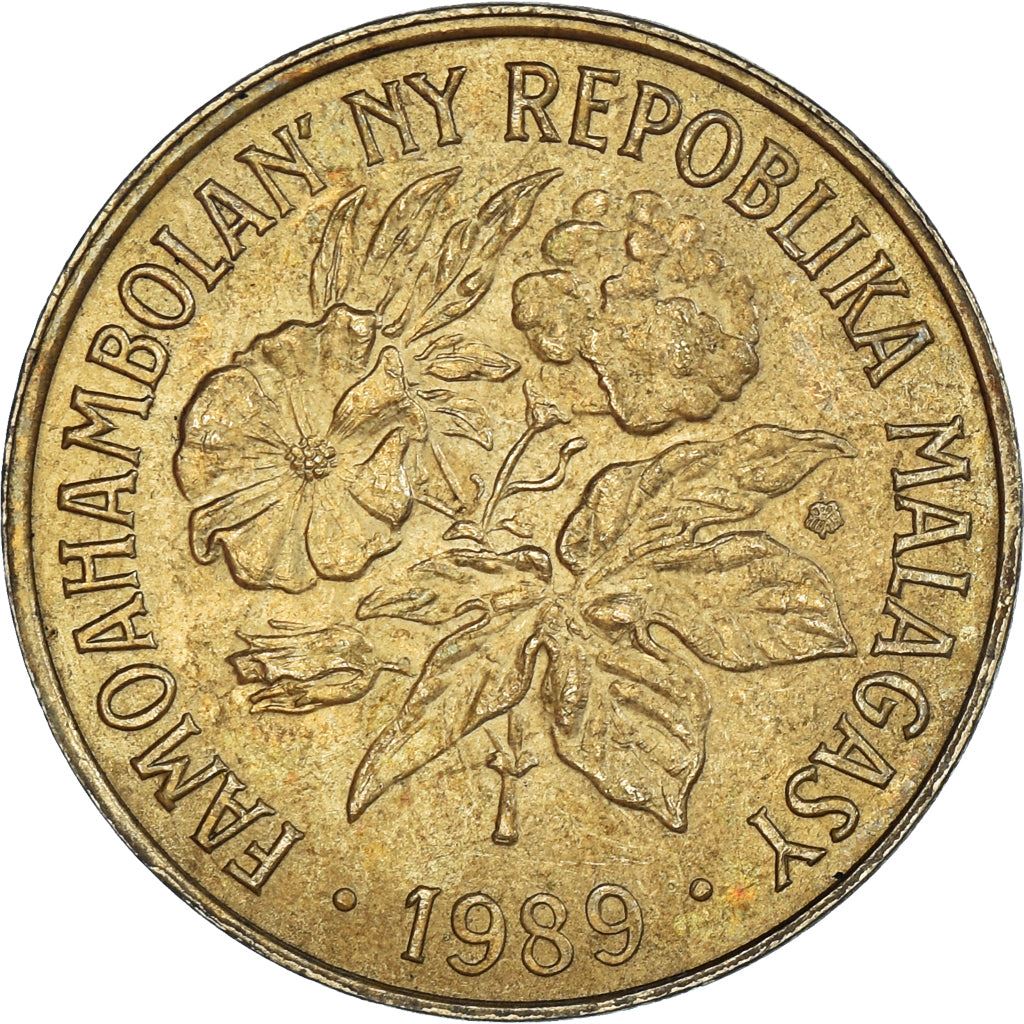 Madagascar | 20 Francs / 4 Ariary Coin | Zebu | Cotton | Km:12 | 1970 - 1989
