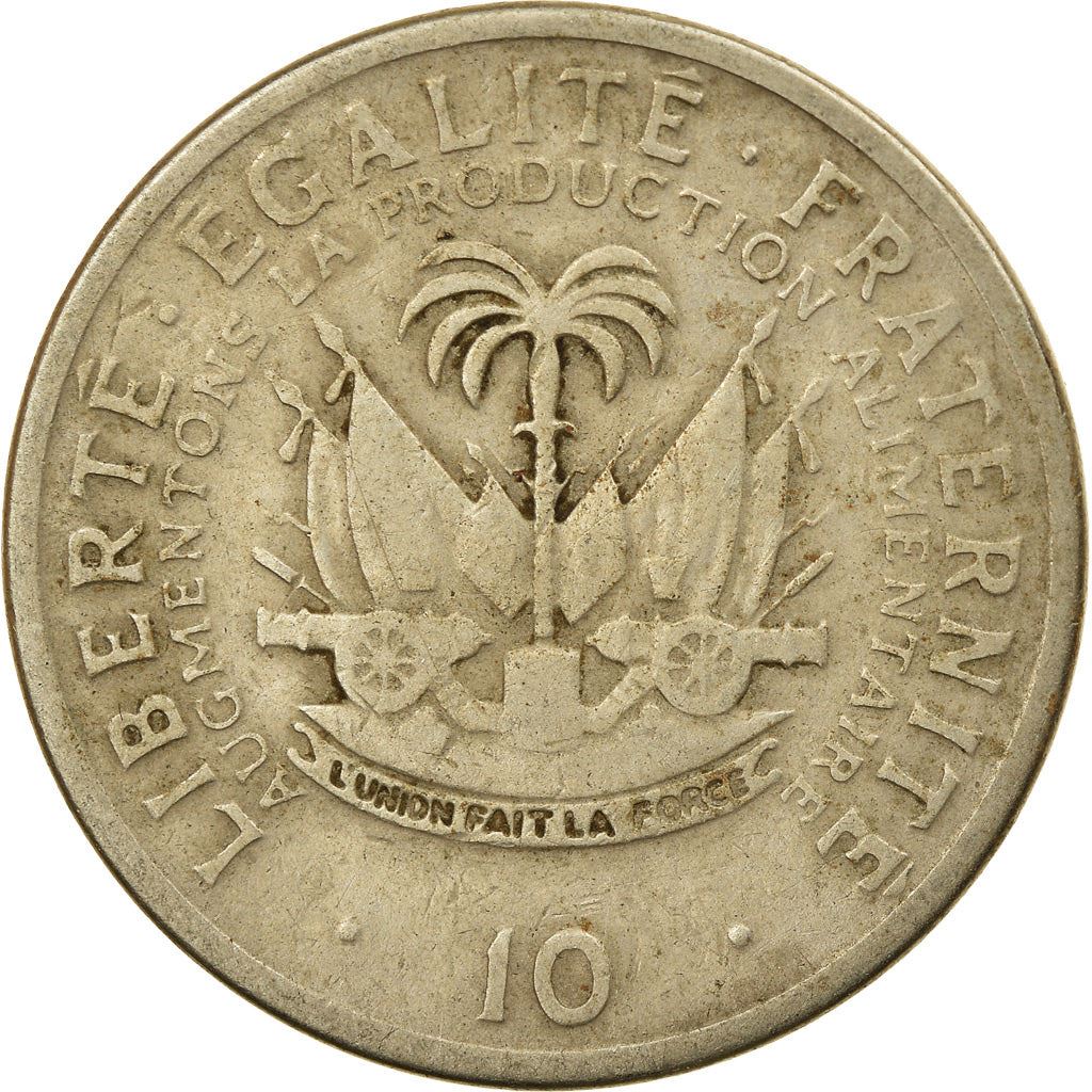 Haiti | 10 Centimes Coin | Jean-Claude Duvalier | Cannon | Km:120 | 1975 - 1983
