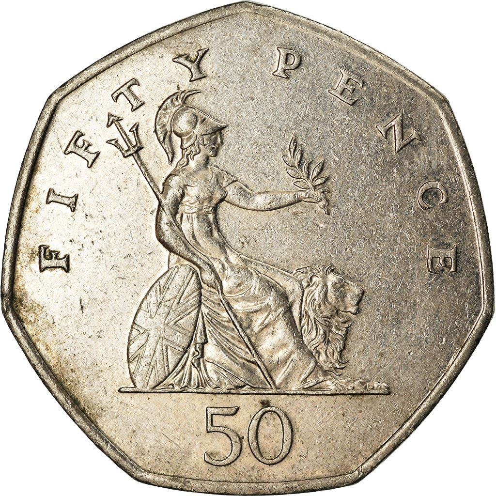 United Kingdom | 50 Pence Coin | Britannia | Km:991 | 1998 - 2009