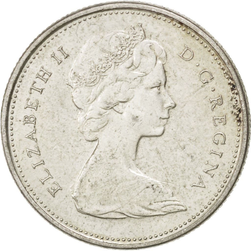 Canada | 25 cent mønt | Sølv | 2. portræt | KM:62a | 1968