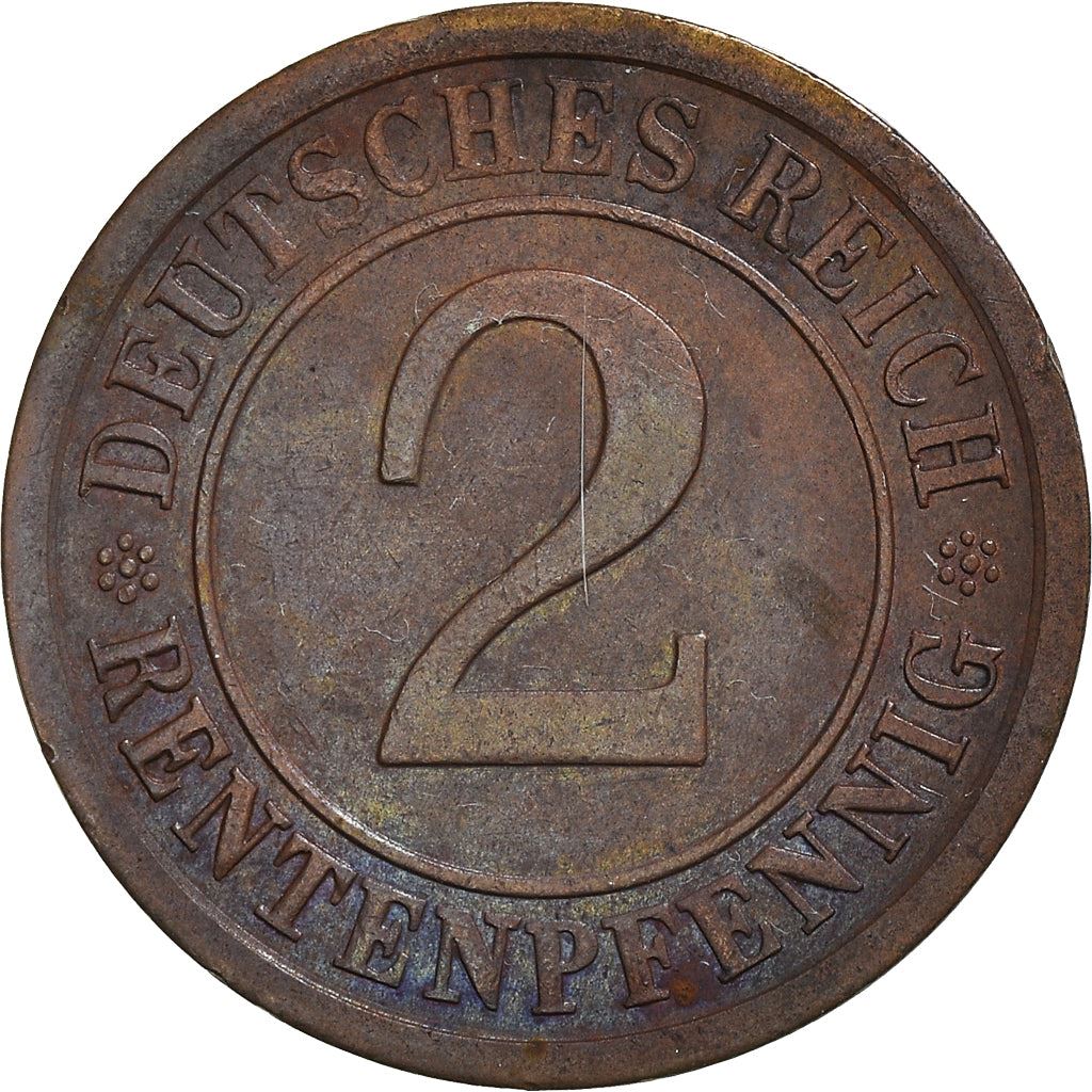Germany | 2 Rentenpfennig Coin | Bronze | KM:31 | 1923 - 1924