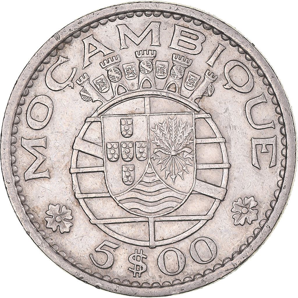 Mozambique 5 Escudos Coin | Military Order Of Christ | KM86 | 1971 - 1973