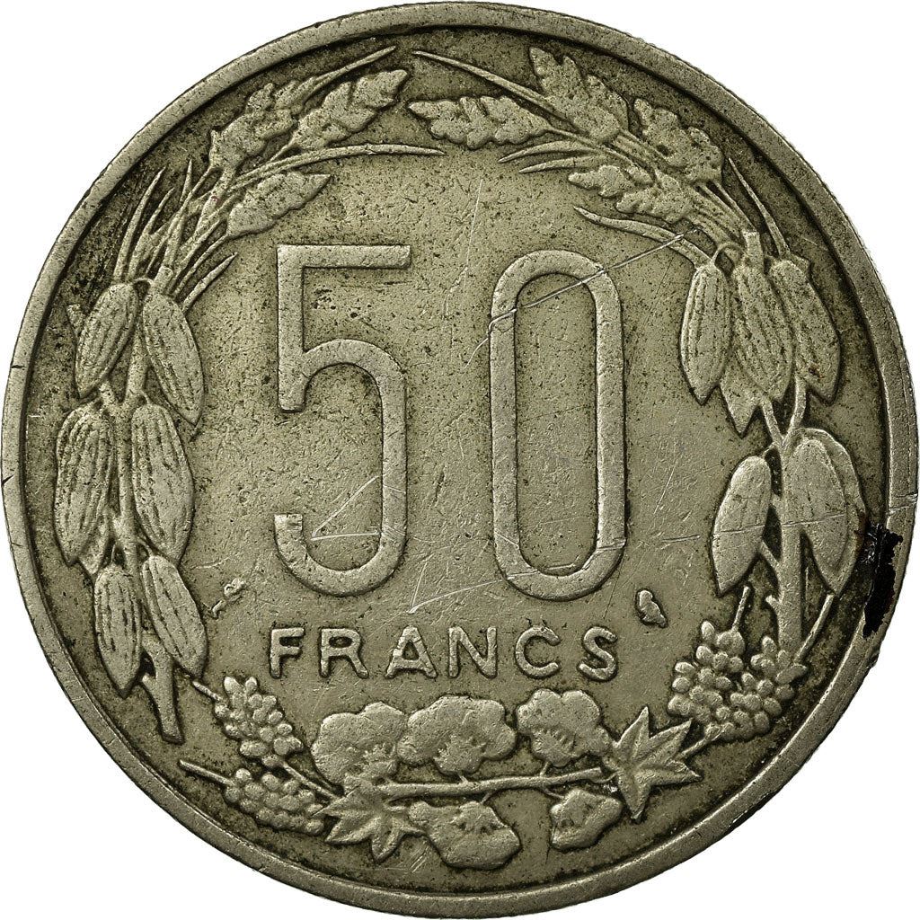 Central African States | 50 Francs Cfa Coin | Antelope | Crops | Km:3 | 1961 - 1963