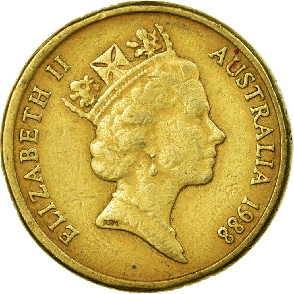 Australia Coin | 2 Dollars | Elizabeth II | Aboriginal man | KM101 | 1988 - 1998