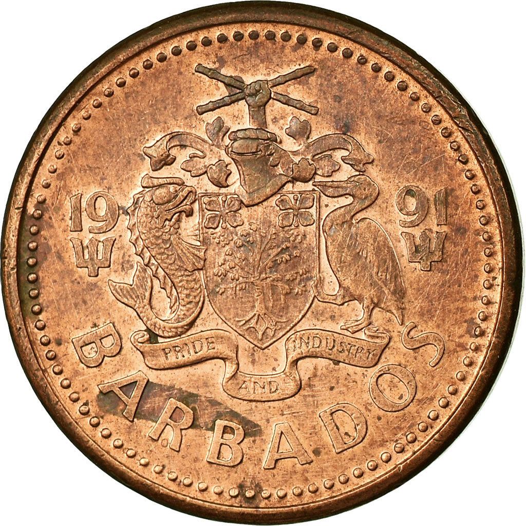 Barbados | 1 Cent Coin | Trident | Km:10A | 1992 - 2007