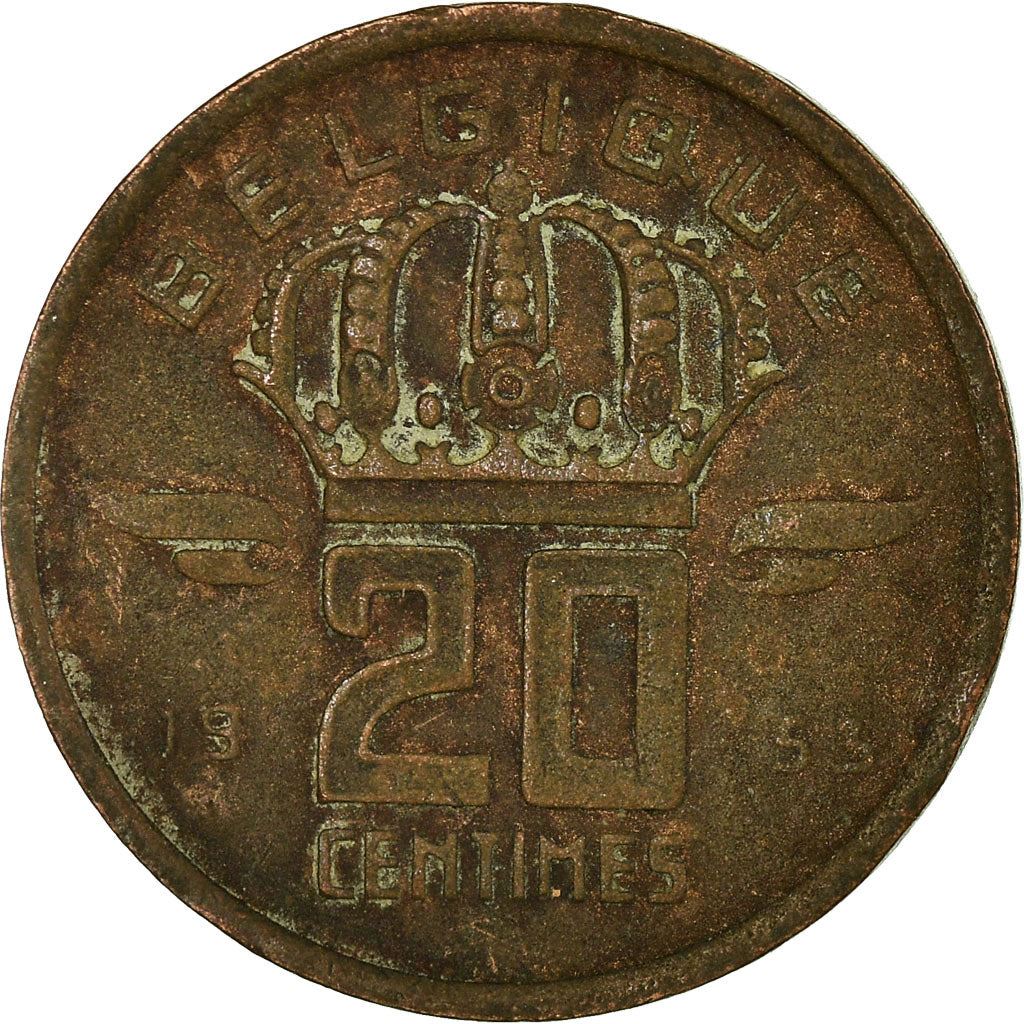 Belgian Coin 20 Centimes - Baudouin I Belgique | Miner | KM146 | 1953 - 1963
