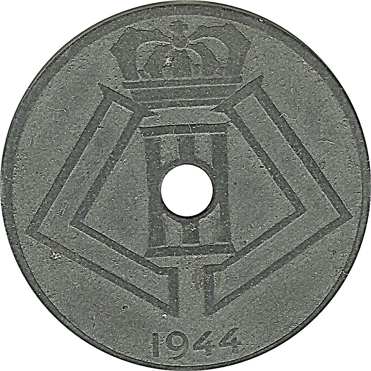 Belgian Coin 25 Centimes - Léopold III BELGIQUE | Mons | Bruges | KM132 | 1942 - 1946