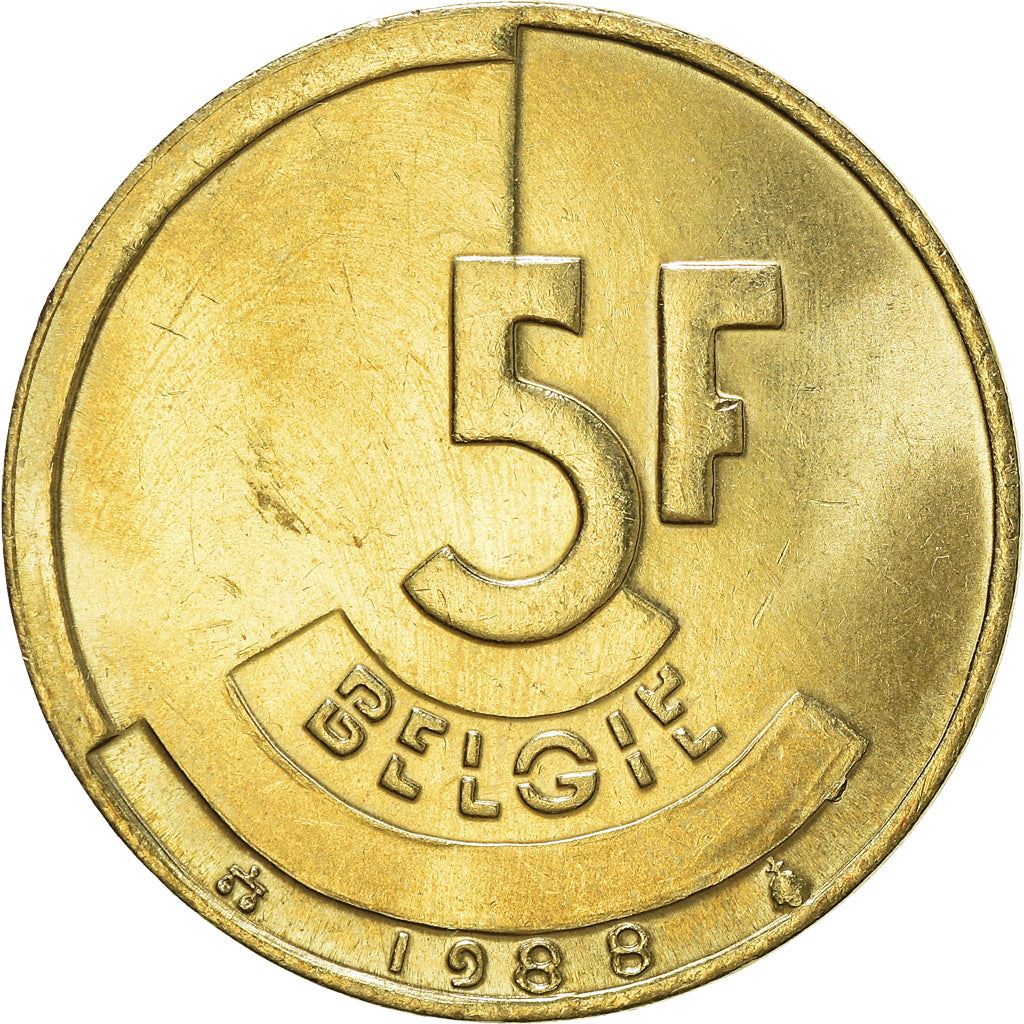 Belgian Coin 5 Francs - Baudouin I België | Angel | Privy | Scales | KM164 | 1986 - 1993