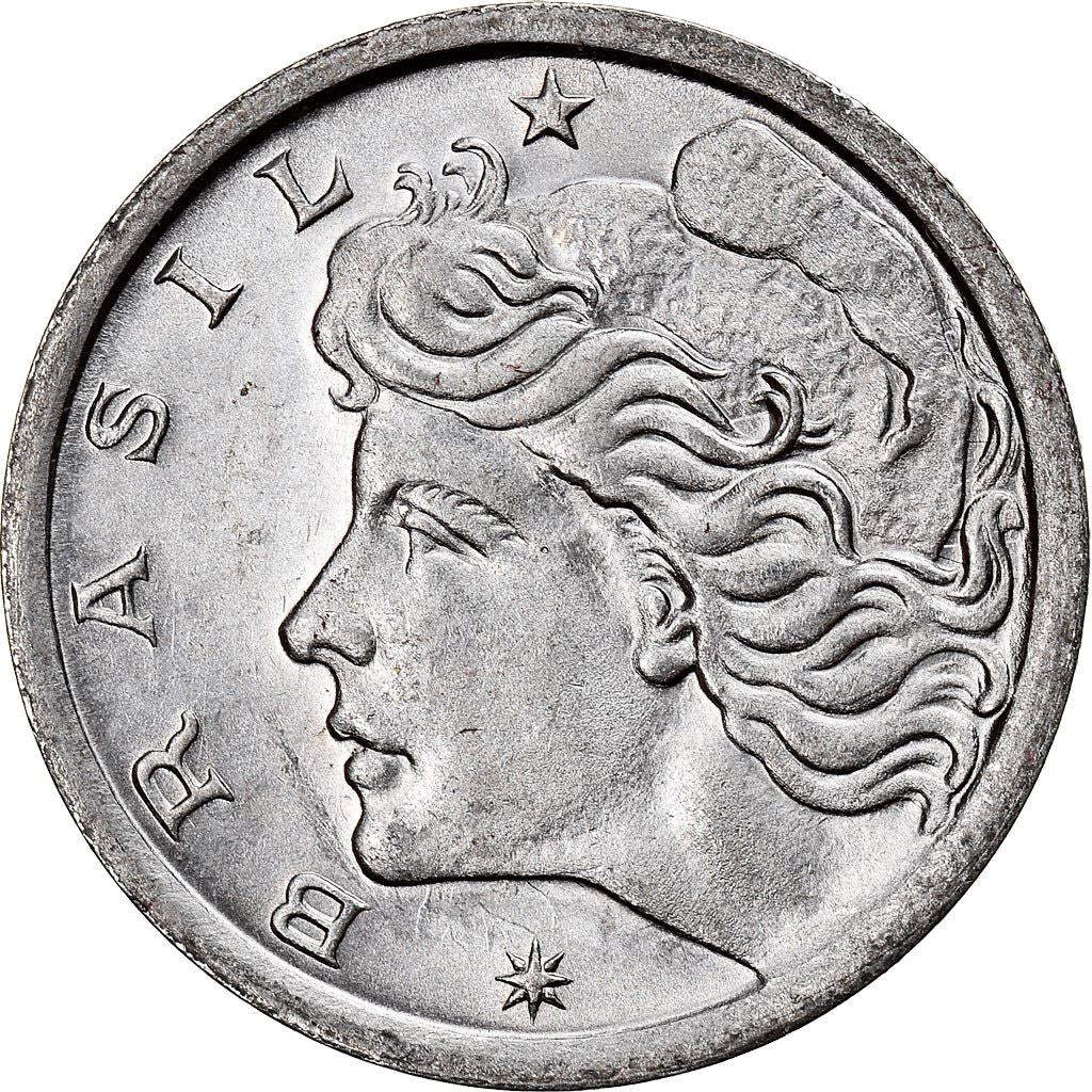 Brazil 2 Centavos Coin | FAO Soy Bean Plant | KM586 | 1975 - 1978