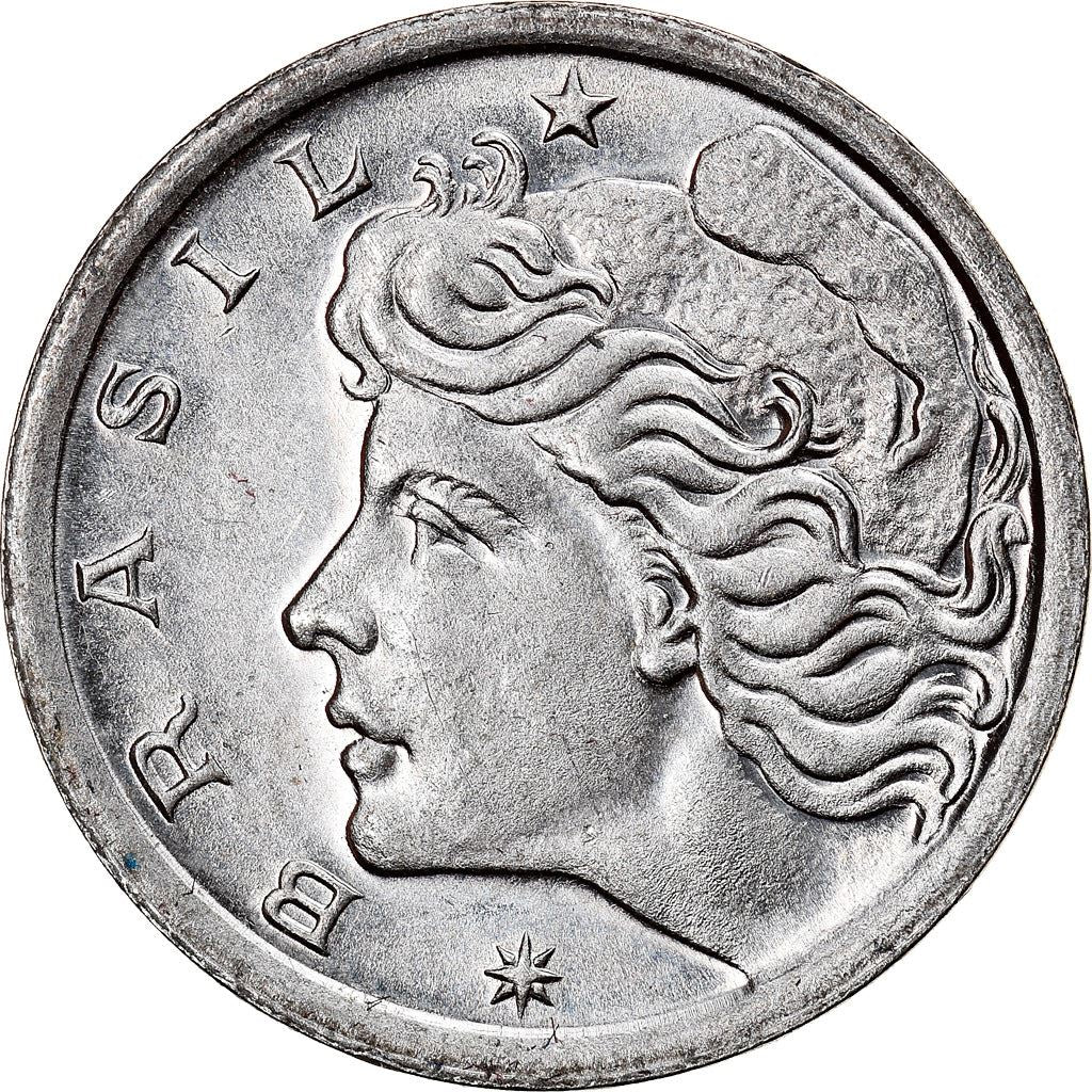 Brazil 2 Centavos Coin | FAO Soy Bean Plant | KM586 | 1975 - 1978