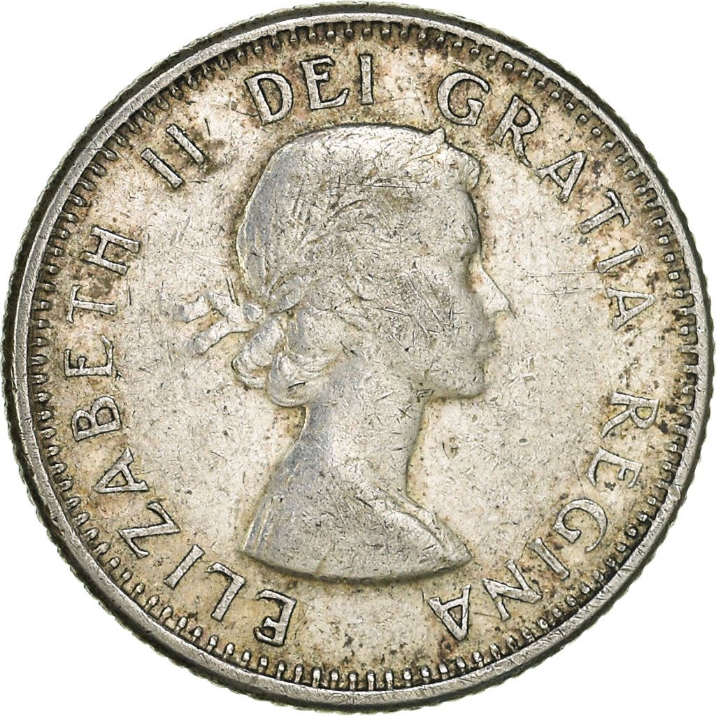 Canada Coin Canadian 10 Cents | Queen Elizabeth II | Bluenose Racing Ship | KM51 | 1953 - 1964