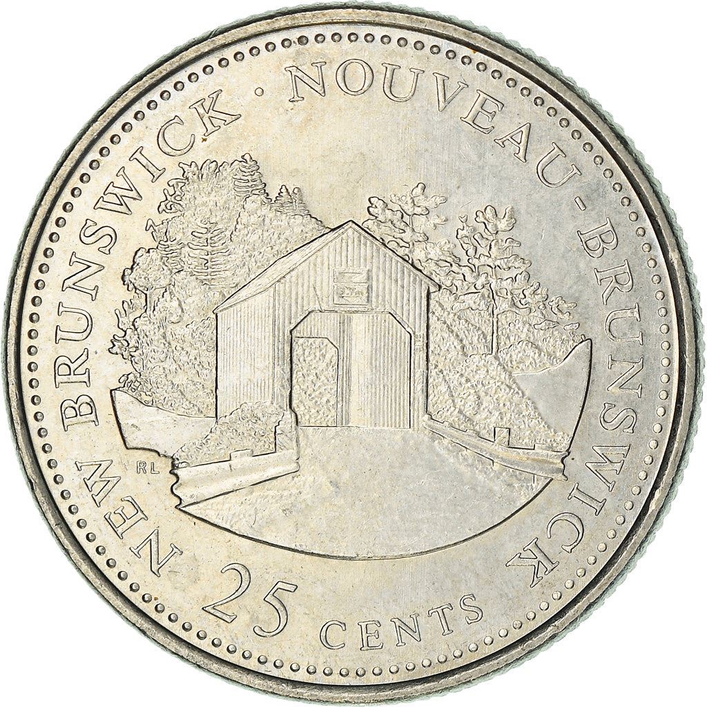 Canada Coin Canadian 25 Cents | Queen Elizabeth II | New Brunswick | KM203 | 1992