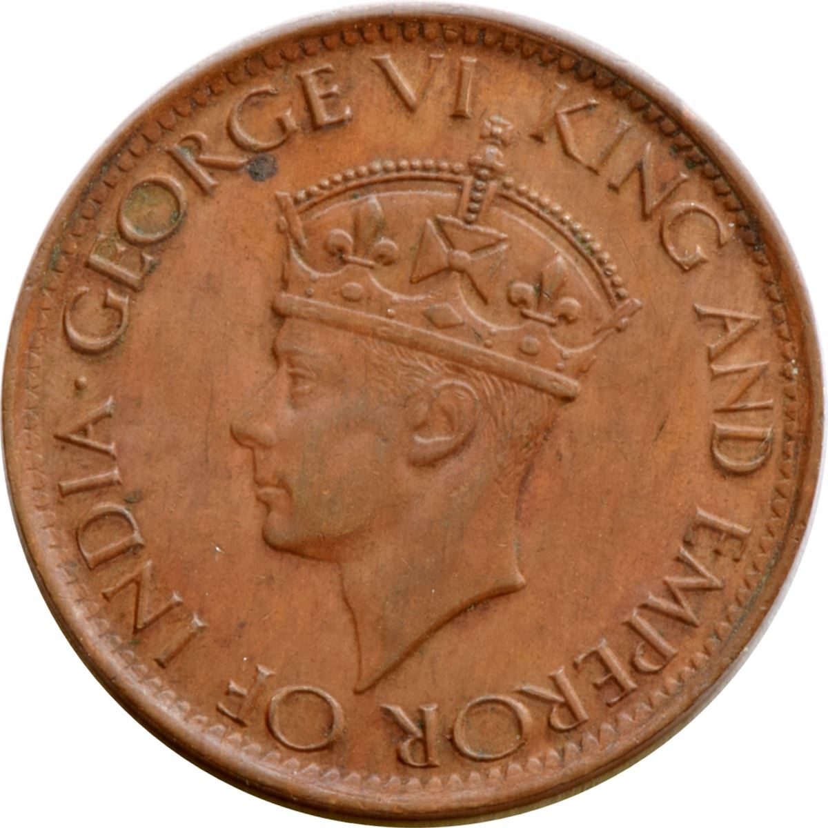 セイロン | 1セント硬貨 | ジョージ6世 | ヤシの木 | KM111a