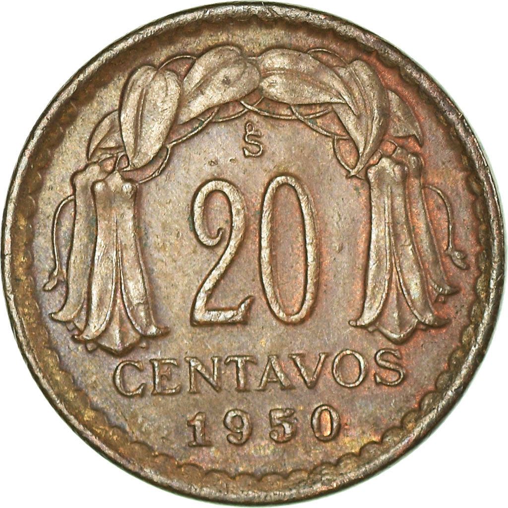 Chile | 20 Centavos Coin | KM177 | 1942 - 1953