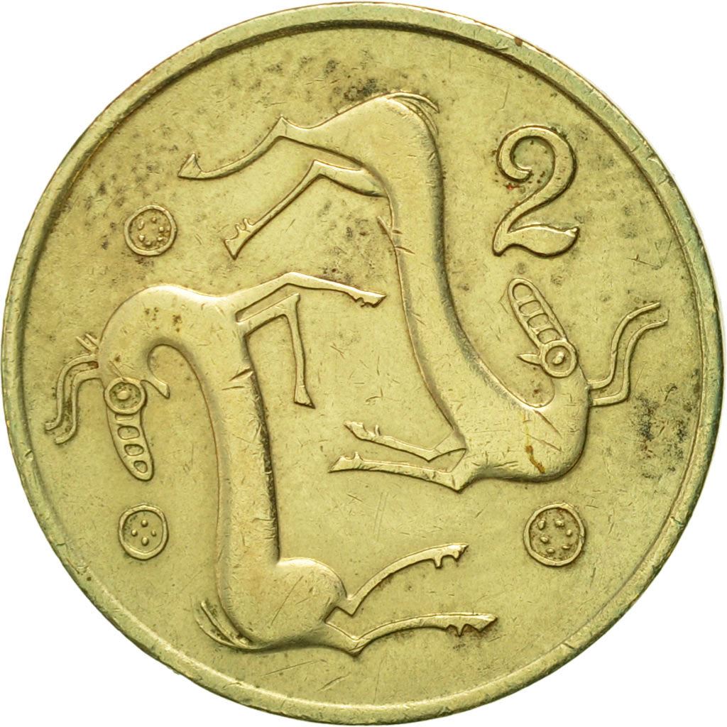 Cyprus 2 Cents Coin | Goat | KM54.1 | 1983