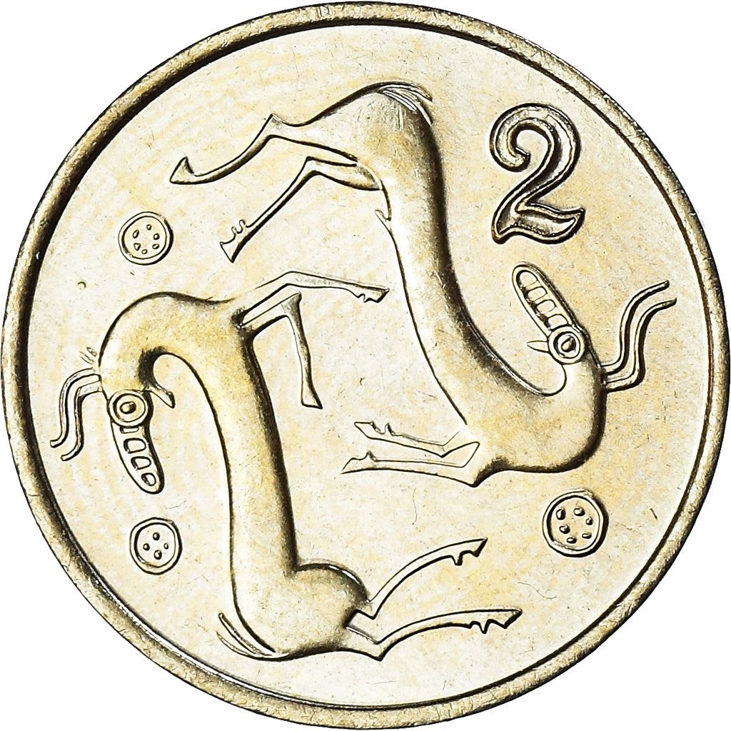 Cyprus 2 Cents Coin | Goat | KM54.3 | 1991 - 2004