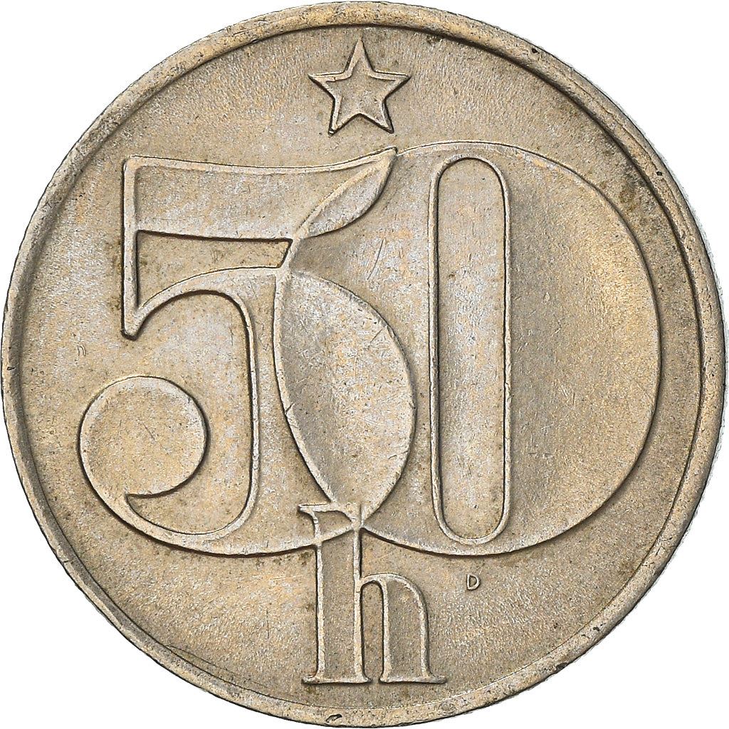 Czechoslovakia | 50 Haleru Coin | Star | KM89 | 1977 - 1990
