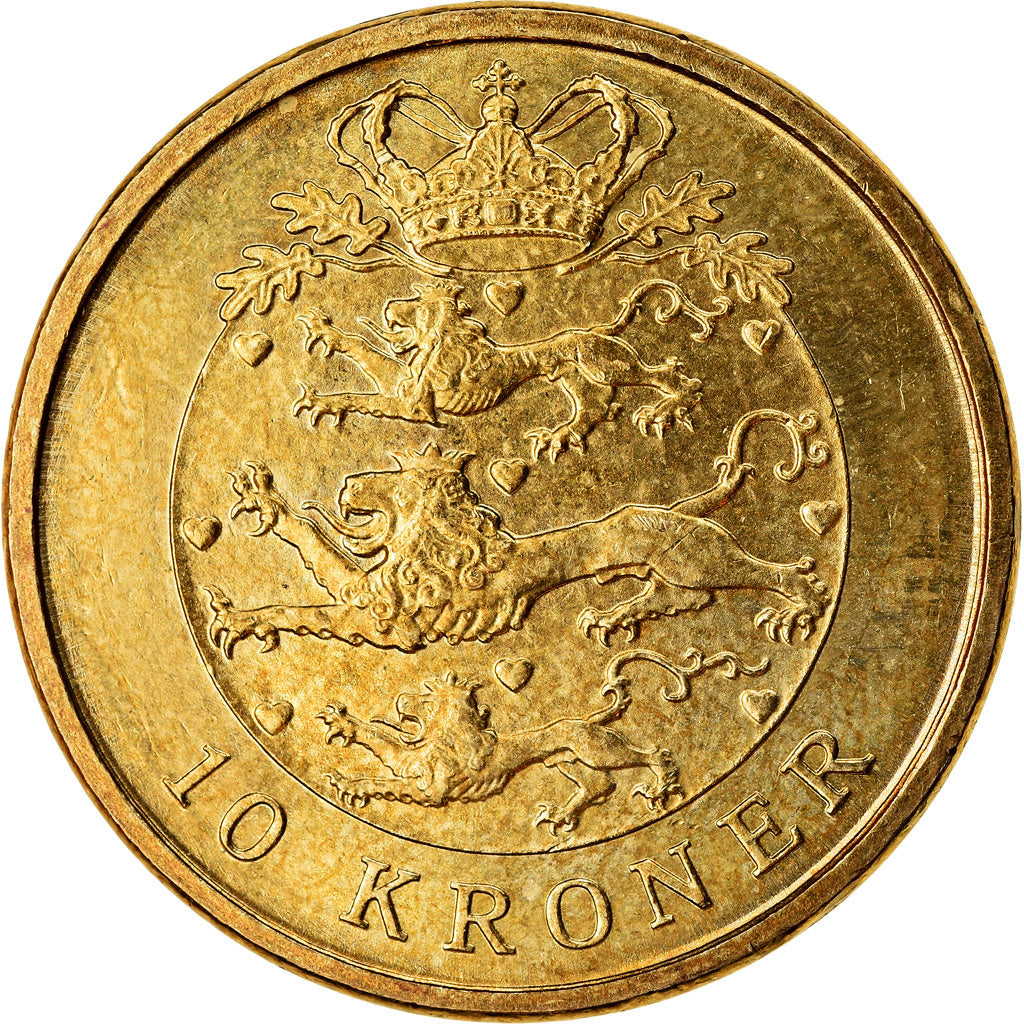 Denmark | 10 Kroner Coin | Margrethe II | Km:896 | 2004 - 2010