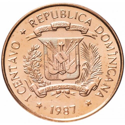 Dominican Republic 1 Centavo Coin | Caonabo | KM64 | 1984 - 1987
