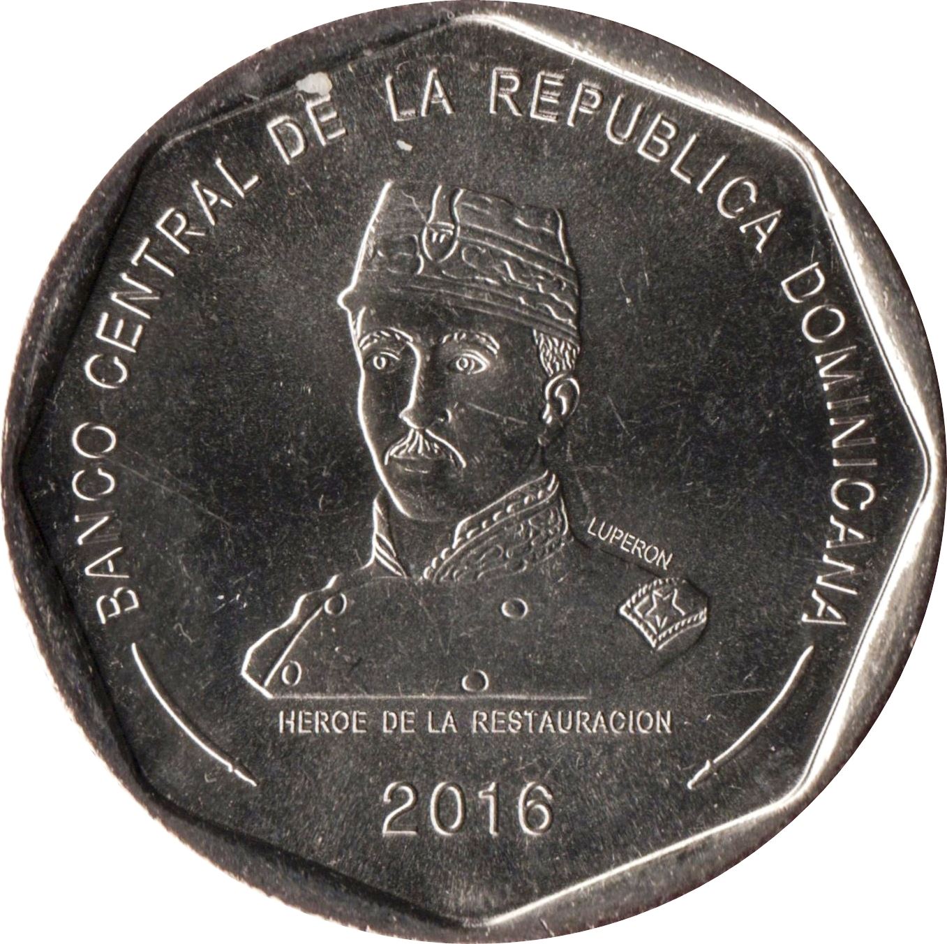 Dominican Republic 25 Pesos Coin | Gregorio Luperon | KM107 | 2005 - 2016