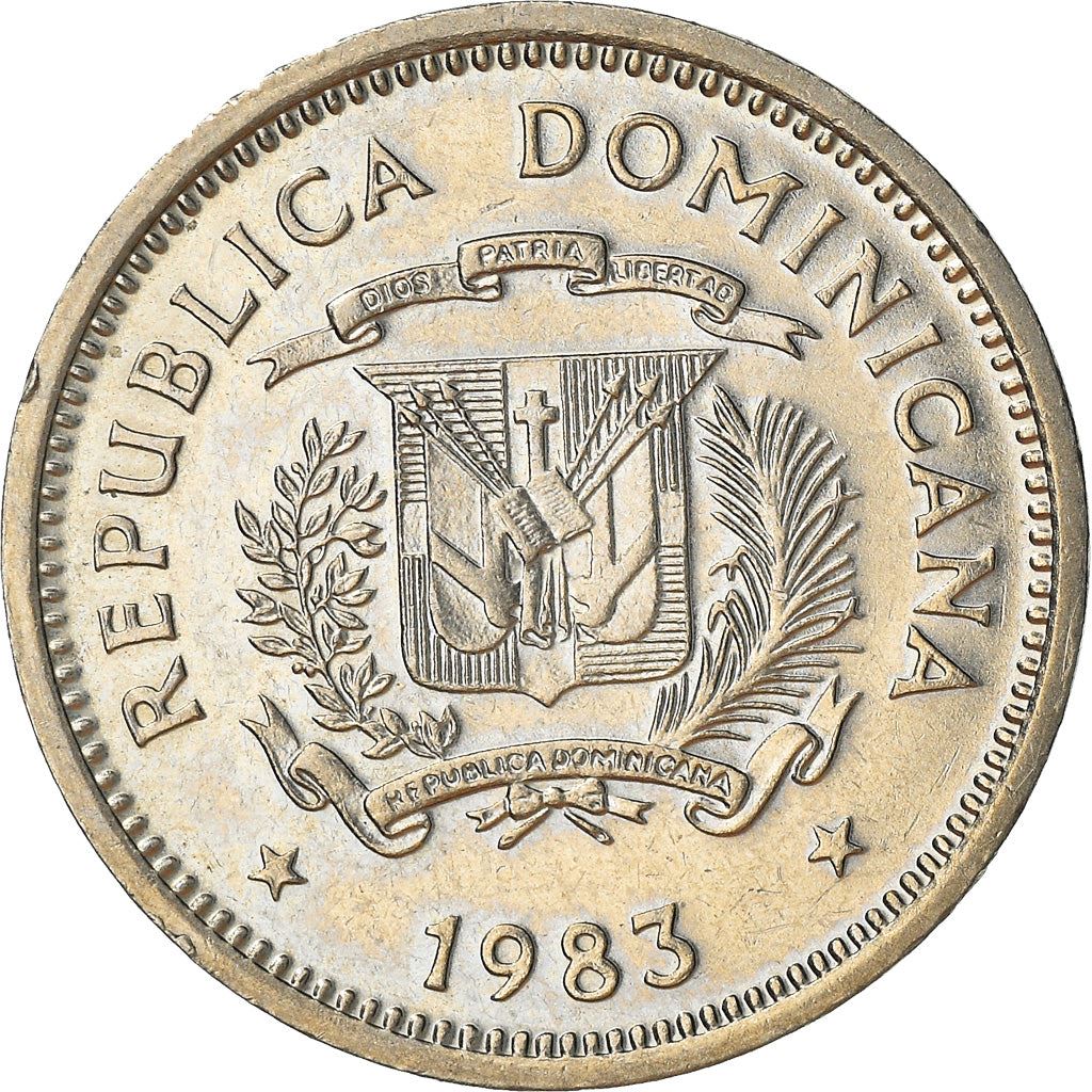 Dominican Republic 5 Centavos Coin | Francisco del Rosario Sanchez | Matias Ramon Mella | KM59 | 1983 - 1987