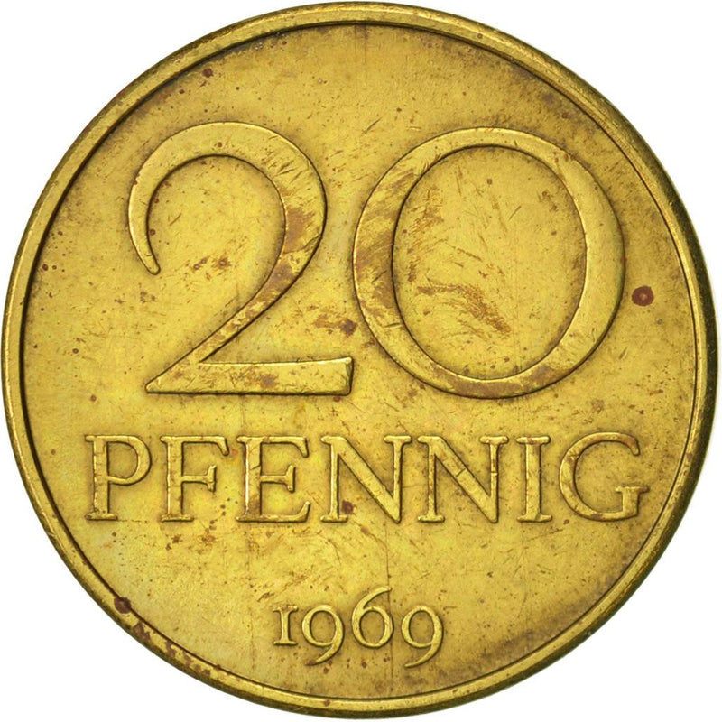 East German 20 Pfennig | Deutsche Demokratische Republik | KM11 | 1969 - 1990
