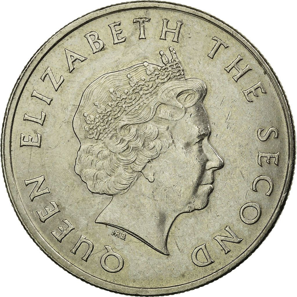 Eastern Caribbean States Coin 25 Cents | Queen Elizabeth II | Golden Hind Ship | KM38 | 2002 - 2007