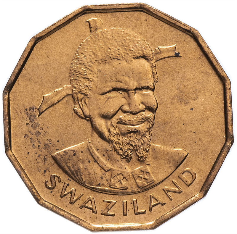 Eswatini | 1 Cent Coin | King Sobhuza II | Pineapple | KM7 | 1974 - 1983