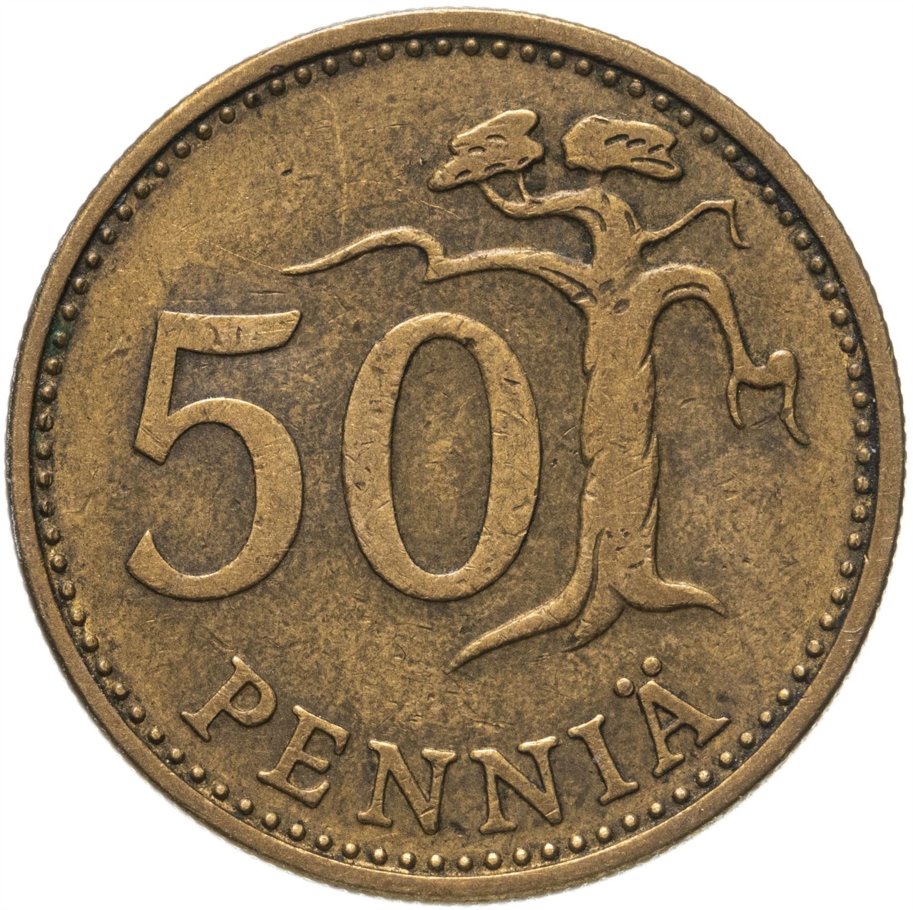 Finland Coin Finnish 20 Pennia | Pine Tree | KM47 | 1963 - 1990