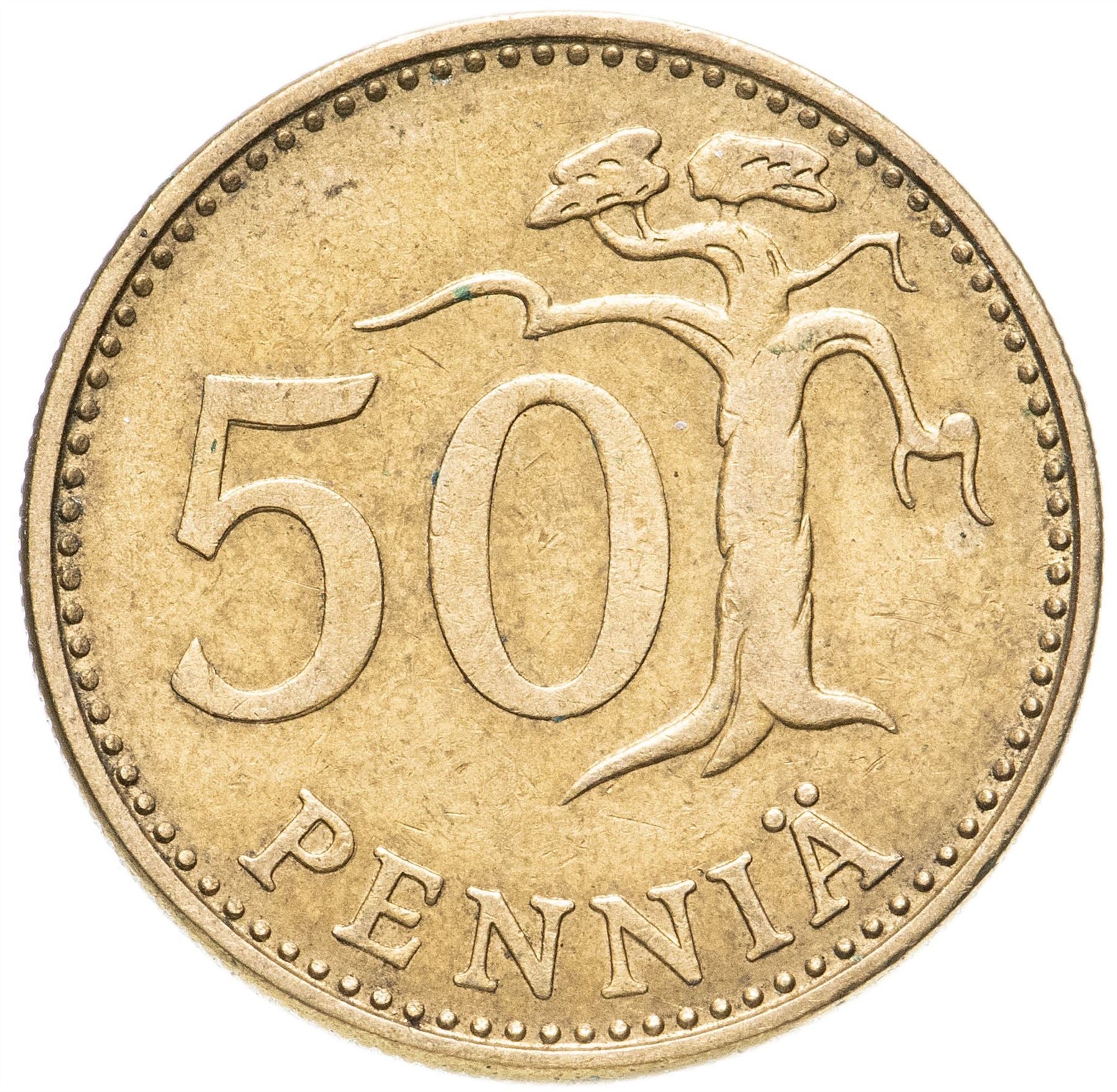 Finland Coin Finnish 20 Pennia | Pine Tree | KM47 | 1963 - 1990