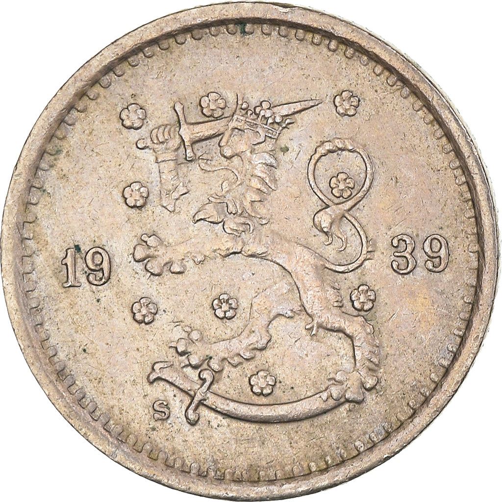 Finland Coin Finnish 50 Pennia | Grain Sprig | KM26 | 1921 - 1940