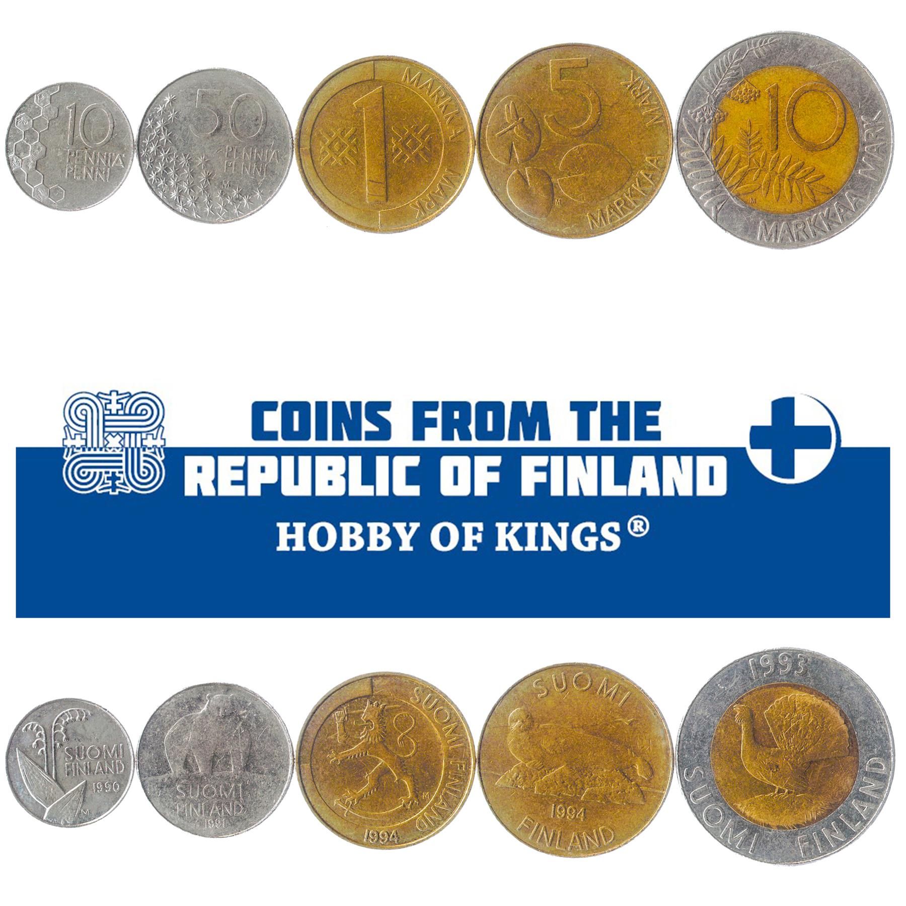 1995年フィンランド記念コイン【ケース入り】コレクター品 フィンランドコイン Finland 5 Markkaa |トンボ | トンボ