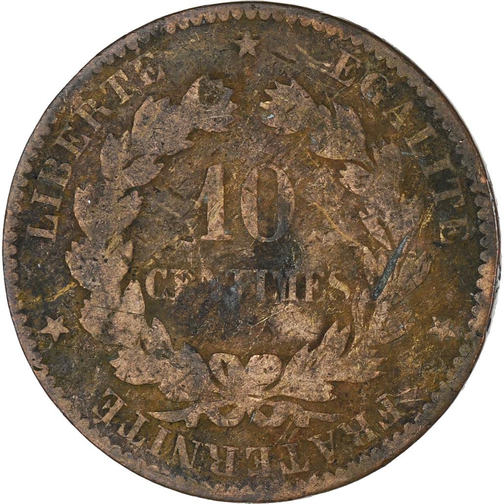 France | 10 Centimes Coin | Ceres | Wreath | Km:815 | 1870 - 1898