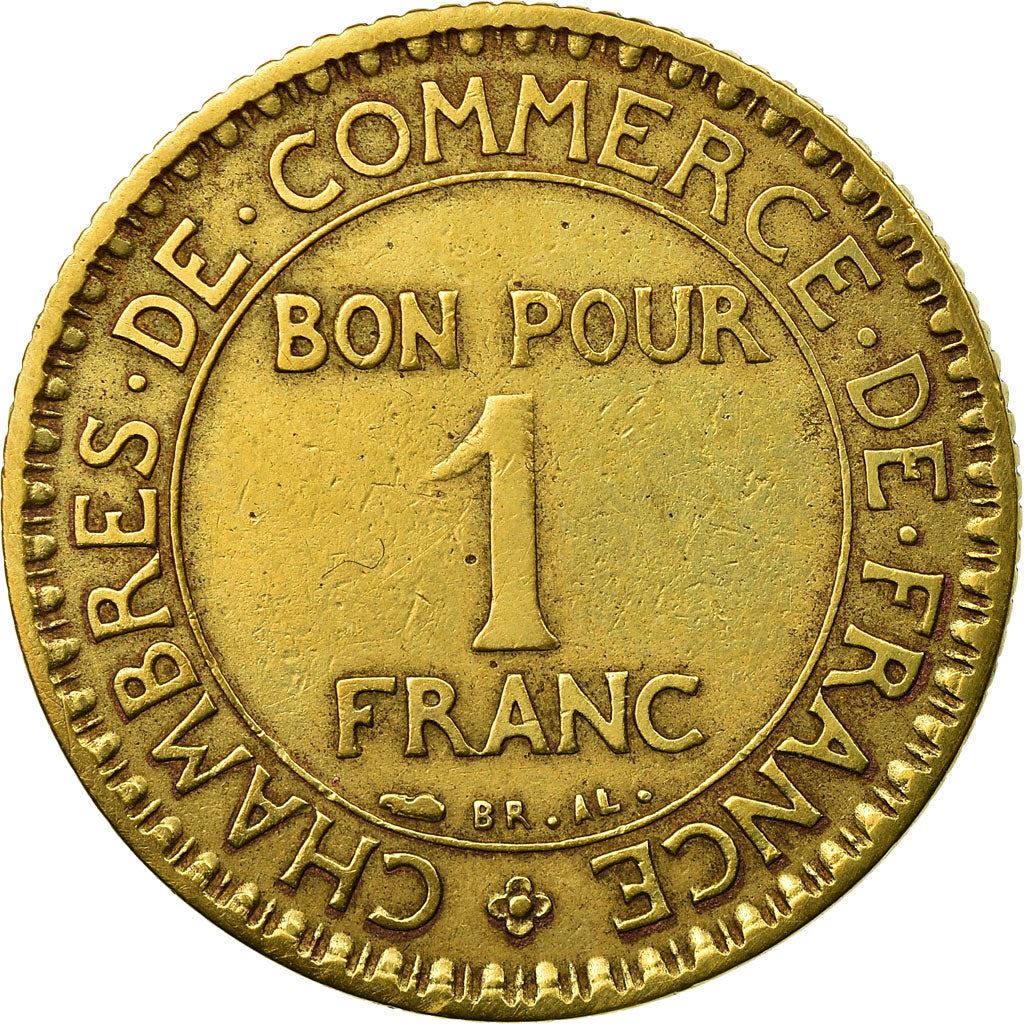 French 1 Franc Coin | Chambers of Commerce | KM876 | France | 1920 - 1927