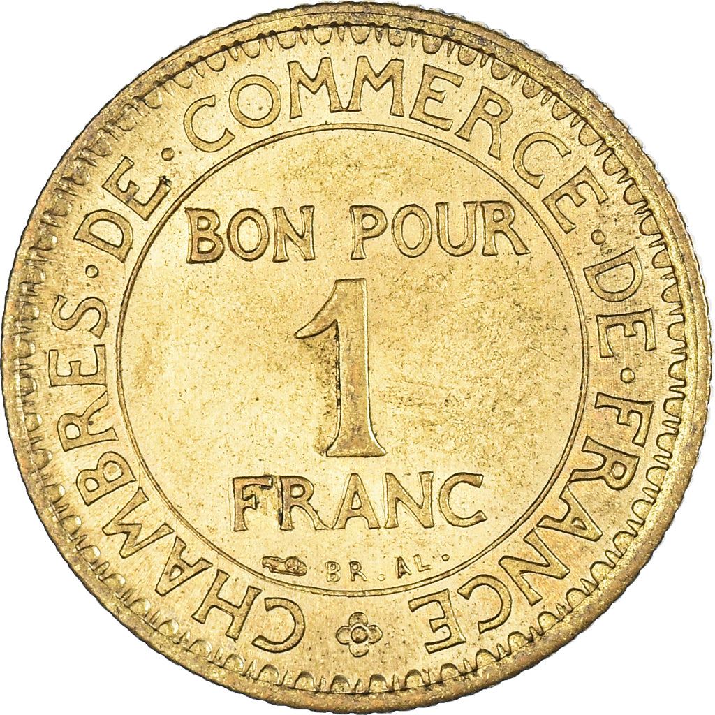 French 1 Franc Coin | Chambers of Commerce | KM876 | France | 1920 - 1927