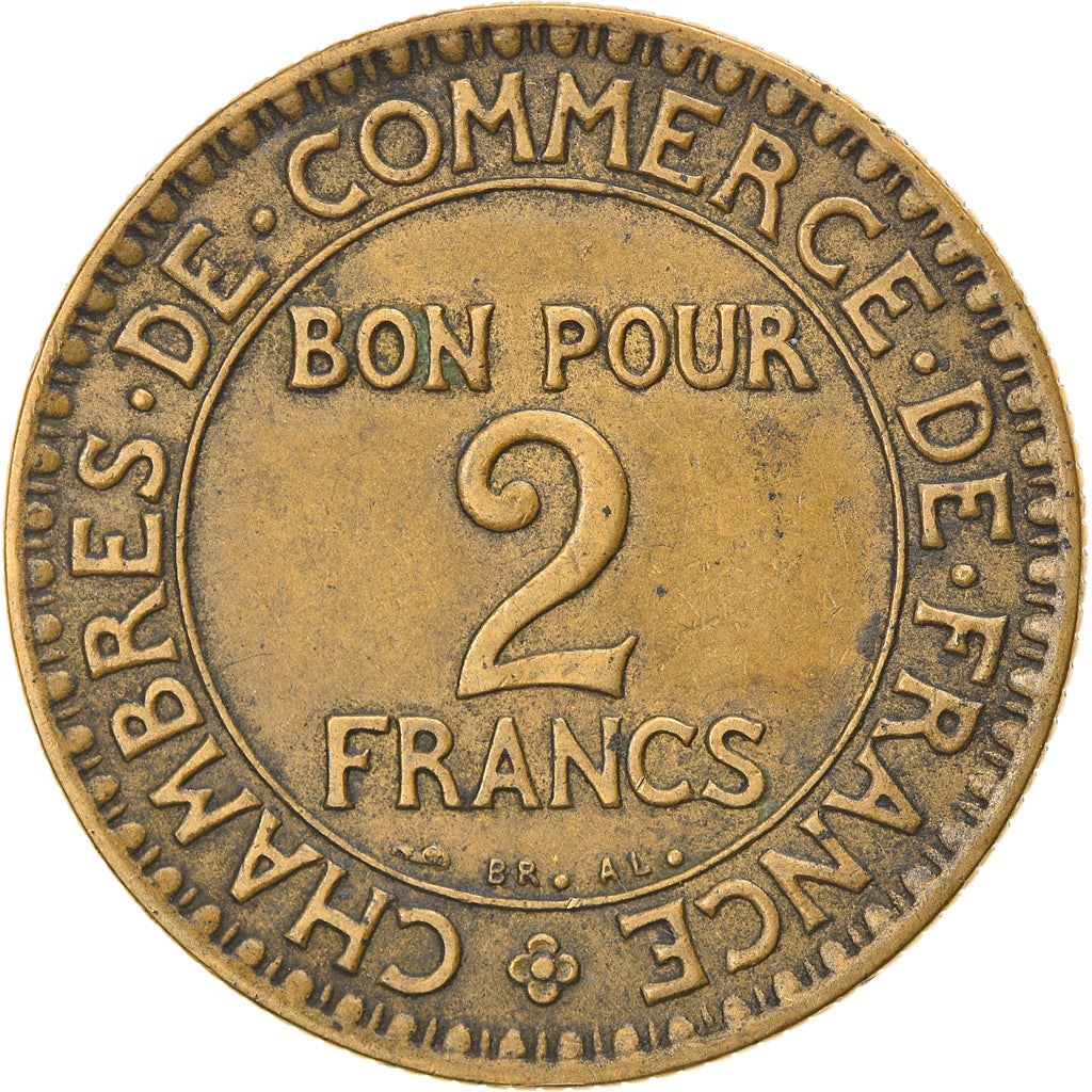 French 2 Francs Coin | Chambers of Commerce | KM877 | France | 1920 - 1927