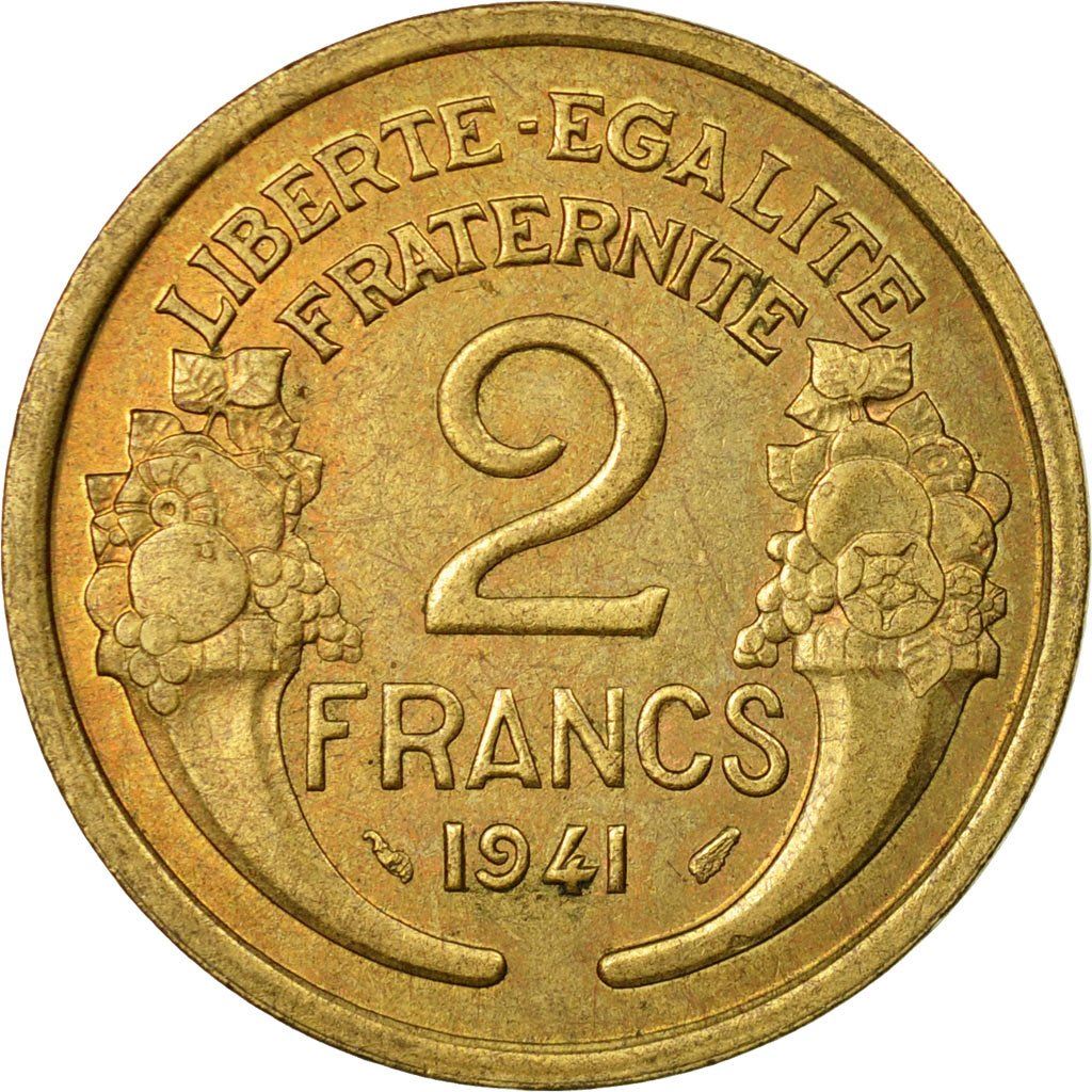 French 2 Francs Coin | KM886 | France | 1931 - 1941