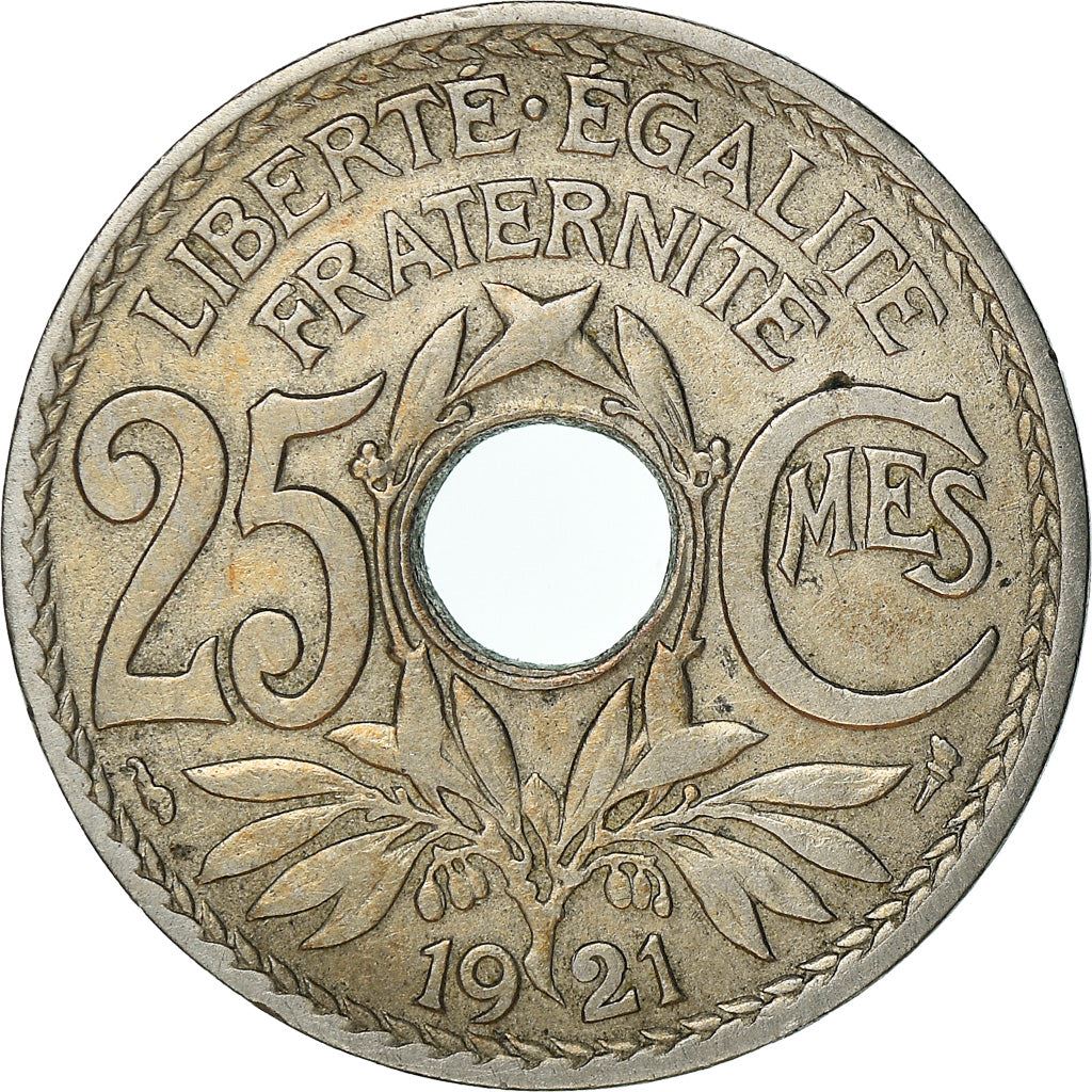 French 25 Centimes Coin | KM867a | France | 1917 - 1937