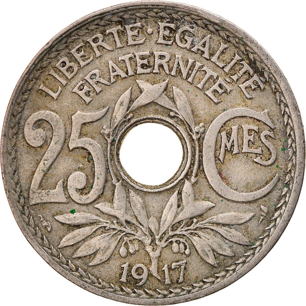 French 25 Centimes Coin | KM867a | France | 1917 - 1937