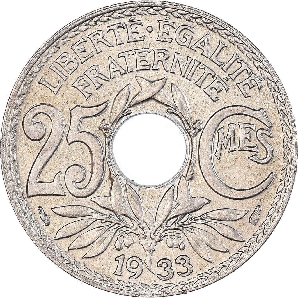 French 25 Centimes Coin | KM867a | France | 1917 - 1937