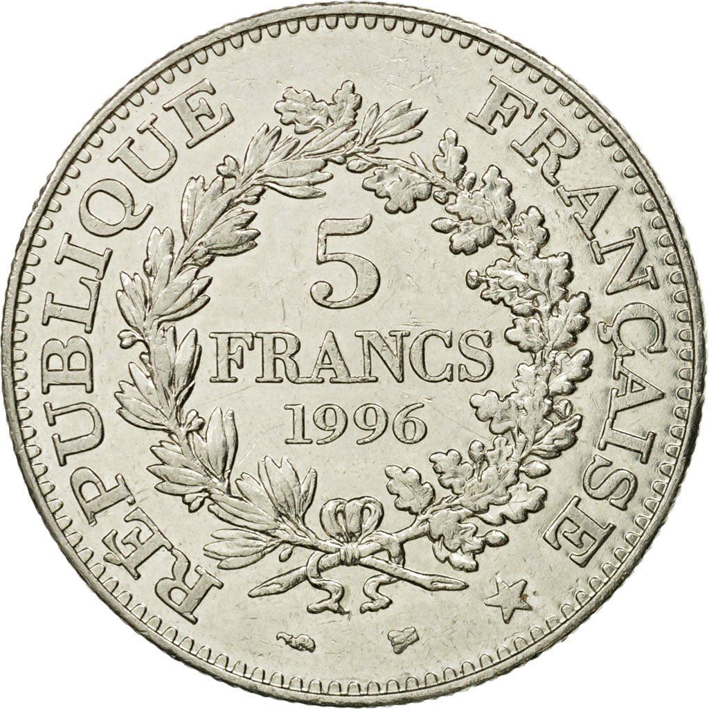 French 5 Francs Coin | Hercule de Dupre | KM1155 | France | 1996