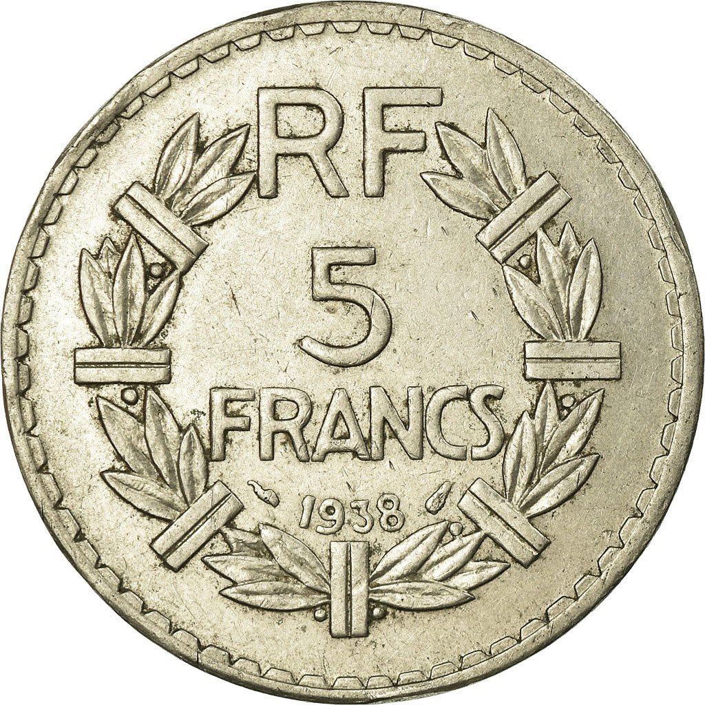 フランス　フラン　　約5.4kg 硬貨　まとめ フランス 5フラン硬貨 | KM888 | フランス | 1933 - 1939