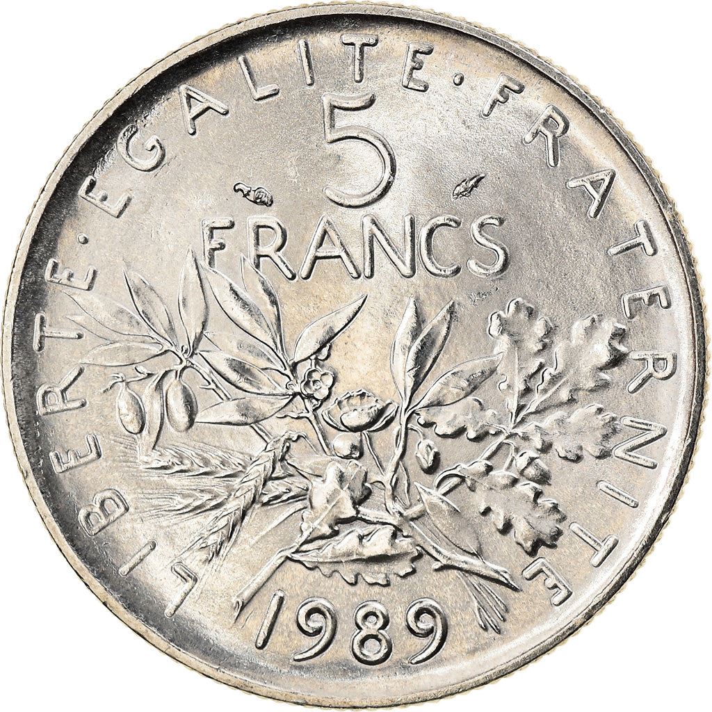 French 5 Francs Coin | signature O. Roty | KM926a.1 | France | 1969 - 2001