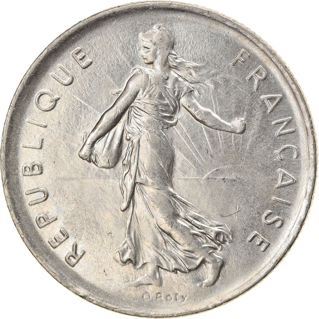 French 5 Francs Coin | signature O. Roty | KM926a.1 | France | 1969 - 2001